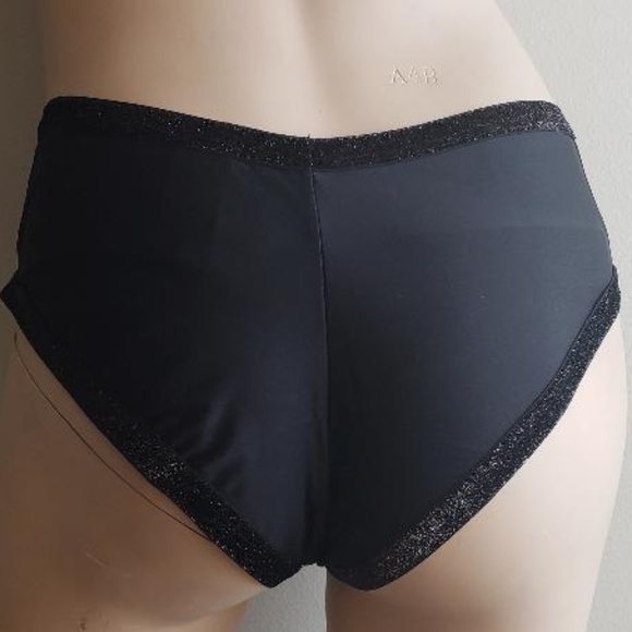 J Valentine FF271 Black Glitter Booty Shorts L/XL - Picture 5 of 5